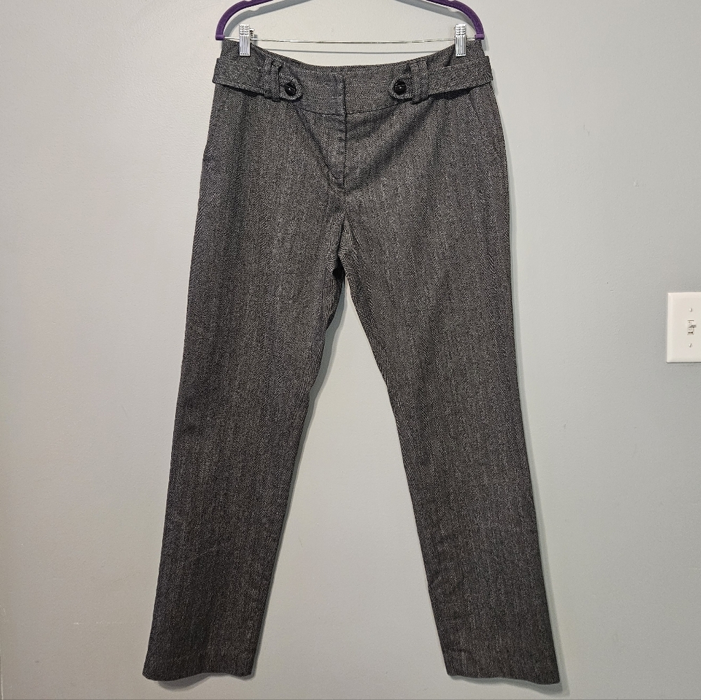 Apt. 9 Maxwell Cut Gray Herringbone Dress Trousers